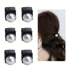 12pcs Small Hair Claw Clip Faux Pearl Hair Claw Nonslip Side Hair Bang Braids