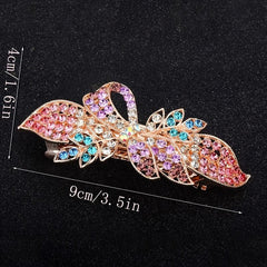 Rhinestone Butterfly Hair Clip Flower Barrette Hairpin