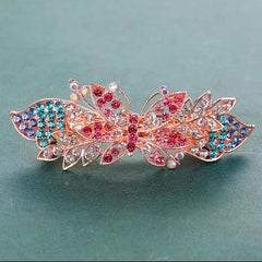 Rhinestone Butterfly Hair Clip Flower Barrette Hairpin