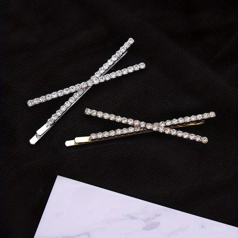 Cross Rhinestone Hair Clip Pin Bobby Pin Hair Slides Clip