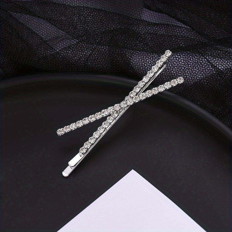 Cross Rhinestone Hair Clip Pin Bobby Pin Hair Slides Clip