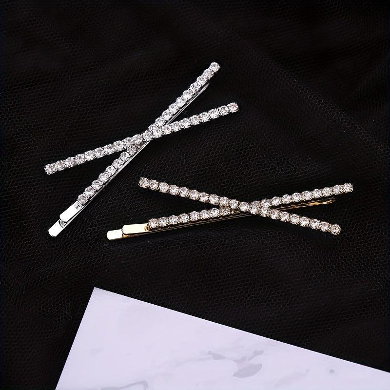 Cross Rhinestone Hair Clip Pin Bobby Pin Hair Slides Clip