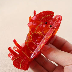 Acetate Crayfish Shaped Claw Clip Hair Accessory for Women Girls Teens