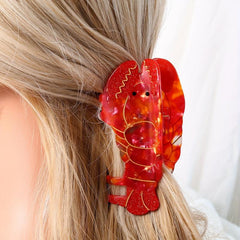 Acetate Crayfish Shaped Claw Clip Hair Accessory for Women Girls Teens