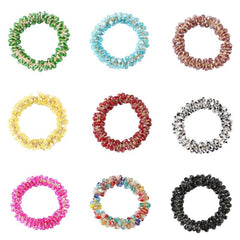 Rhinestone Hair Tie Elastic Ponytail Holder for Women Girls