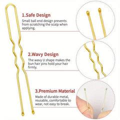 50 Pcs U-Shaped Hair Clip Bobby Pin for Women Girls Hair Styling