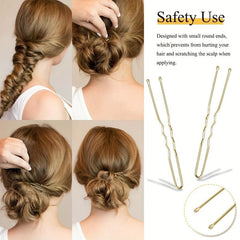 50 Pcs U-Shaped Hair Clip Bobby Pin for Women Girls Hair Styling