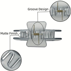 Frosted Hollow Rectangle Hair Claws for Girls Women Hair Accessories