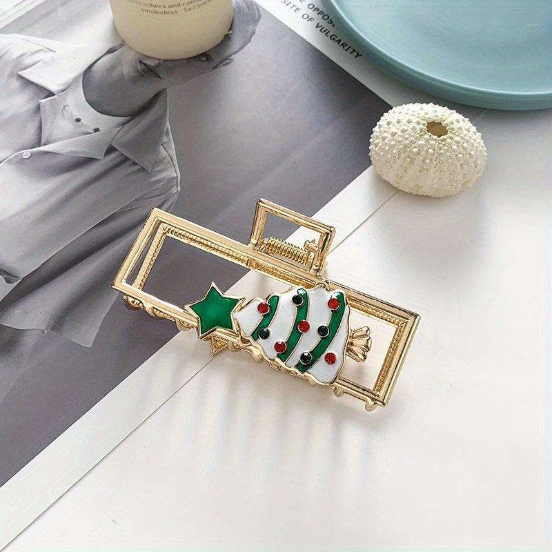 Christmas Series Hair Claw Hollow Metal Hair Claw Flower