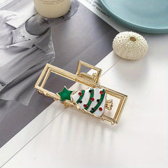 Christmas Series Hair Claw Hollow Metal Hair Claw Flower