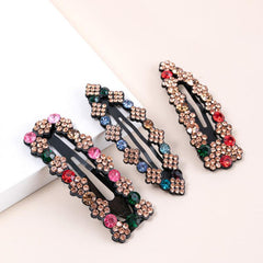 Rhinestone Snap Hair Clips Crystal Metal Hair Barrettes Wedding Hair Accessories