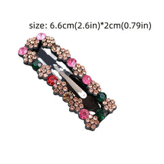 Rhinestone Snap Hair Clips Crystal Metal Hair Barrettes Wedding Hair Accessories