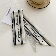 French Bow Hair Scarf Flower Head Band Ponytail Hair Tie Hair Accessories