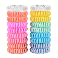 18 Packs Spiral Hair Ties No Crease Ponytail Hair Band