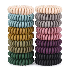 18 Packs Spiral Hair Ties No Crease Ponytail Hair Band