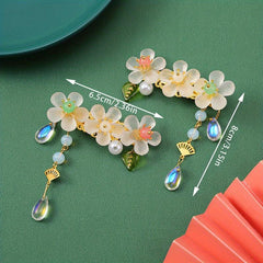 2pcs Acrylic Flower Hair Clip Barrette Hair Slides Non Slip Hair Decoration