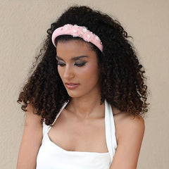Flower Headband Faux Pearl Headdress Hair Band