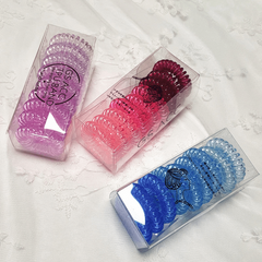 9pcs Coil Wire Hair Tie Non Slip Hair Rope Ponytail Holder