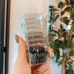 9pcs Coil Wire Hair Tie Non Slip Hair Rope Ponytail Holder