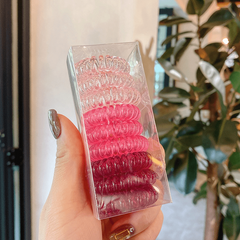 9pcs Coil Wire Hair Tie Non Slip Hair Rope Ponytail Holder