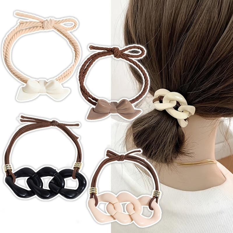 Hair Tie Bracelets For Women Elastic Hair Ties Rubber Bands For Girls