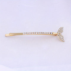 Faux Pearl Mermaid Hair Clip Rhinestone Bangs Clip Hair Jewelry