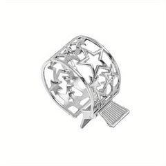 Alloy Pentagram Hair Clip Retro Star Hair Claw Ponytail Clip
