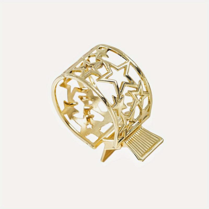 Alloy Pentagram Hair Clip Retro Star Hair Claw Ponytail Clip