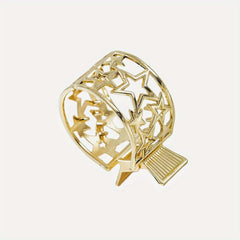 Alloy Pentagram Hair Clip Retro Star Hair Claw Ponytail Clip