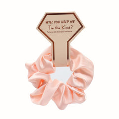 Solid Silk Hair Scrunchies Ponytail Holders Hair Wrist Ties