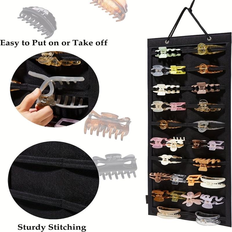 Hair Claw Clips Organizer 10 Layers Large Hair Clip Storage Holder