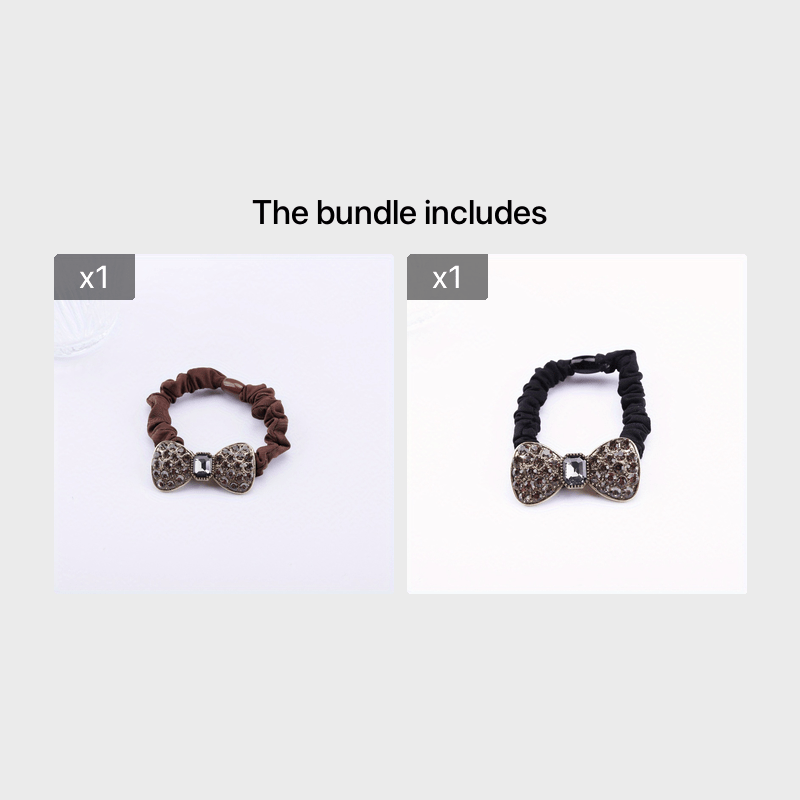 Rhinestone Hair Tie Elastic Hair Bands Ponytail Holder