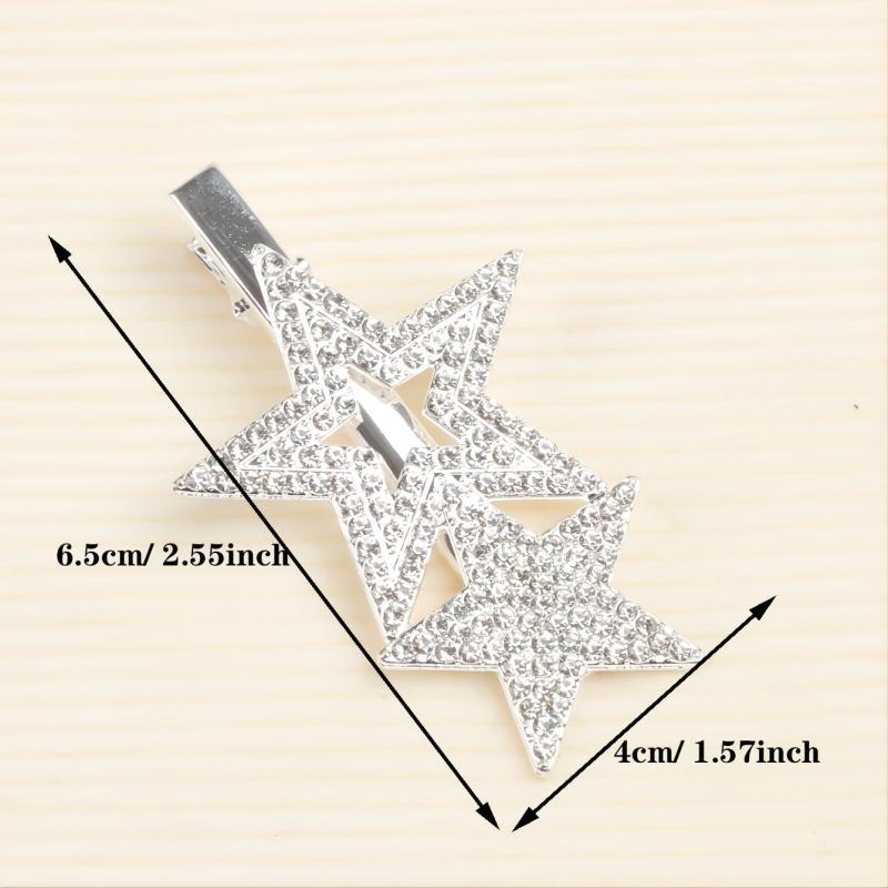 Star Rhinestone Hair Clip Women's Metal Barrette Hair Accessories