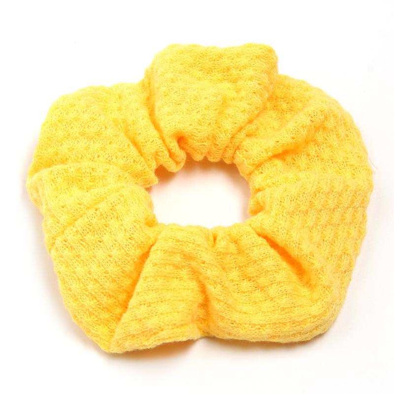 Solid Elastic Knit Scrunchie Girls Sleep Soft Scrunchy Curly Thin Hair