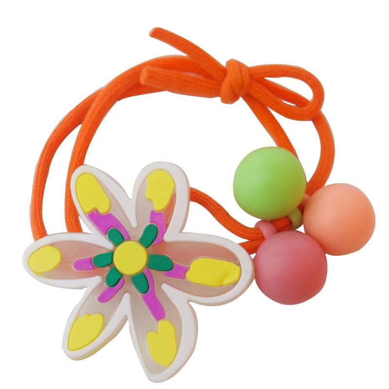 Colorful Cartoon Flowers Girls Hair Tie Elastic Hair Bands Ponytail Holder