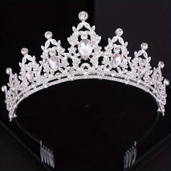 Crystal HeadBand Queen Tiara Crown For Women