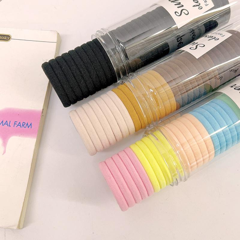 30pcs Brown Hair Ties For Thick Hair Scrunchies Hair Band Hair Accessories