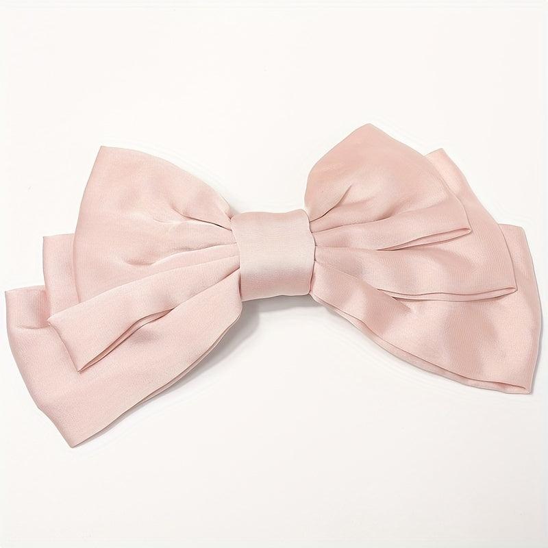 Satin Big Bow Hair Clip Sweet Hair Accessory