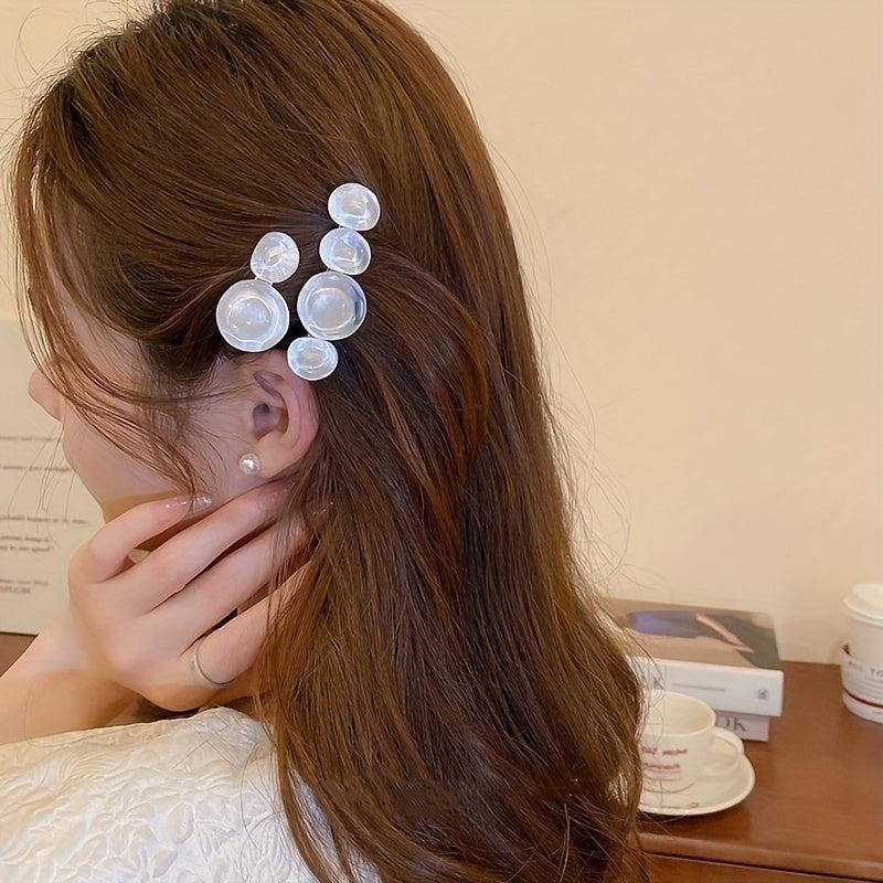 2pcs Jelly Hair Clip Glossy Duck Billed Hair Clip For Women Girls