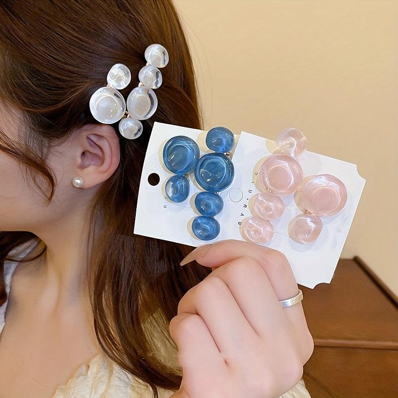 2pcs Jelly Hair Clip Glossy Duck Billed Hair Clip For Women Girls