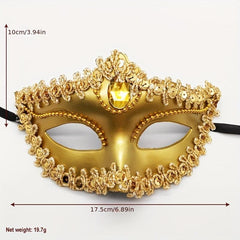 Venetian Style Mask Electroplated Inlaid Crystal Party Accessories