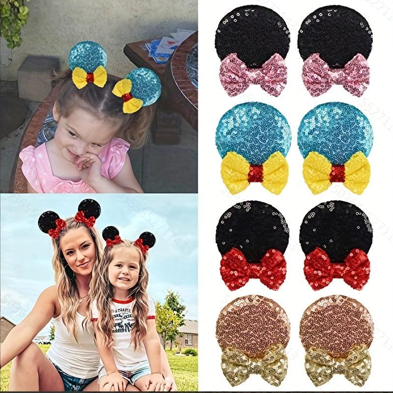 Sequin Mouse Ear Hair Clip for Toddler and Child