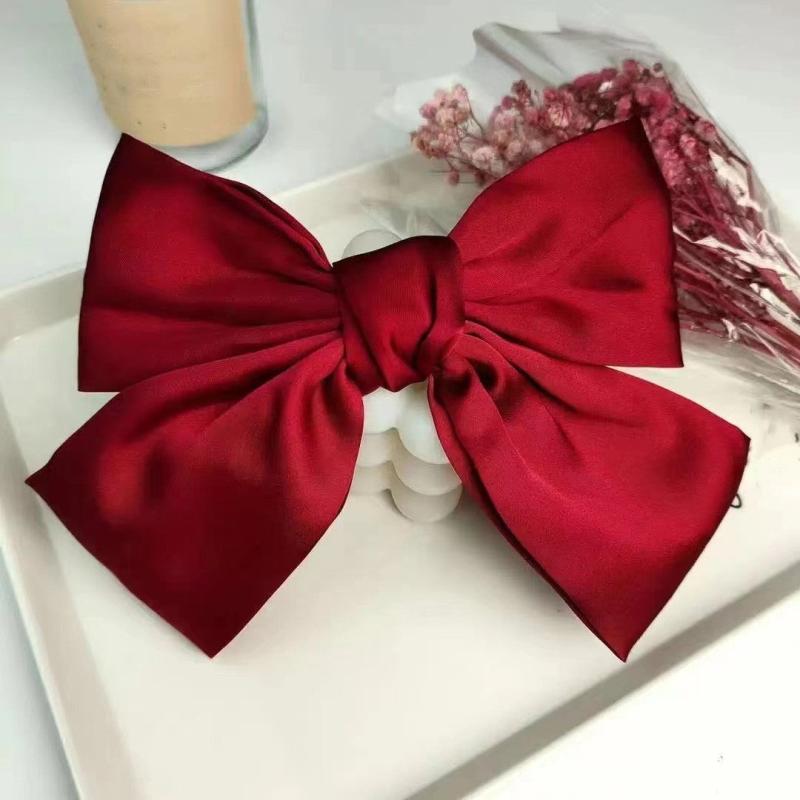Big Bow Hair Clips Satin Hair Barrettes Women Girls Hair Accessories