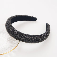 Colorful Rhinestone Headband for Women - Velvet Bridal Hairband