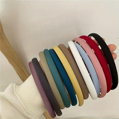 Satin Headband Thick Skinny Hair Band Padded Non-slip Head Hoop