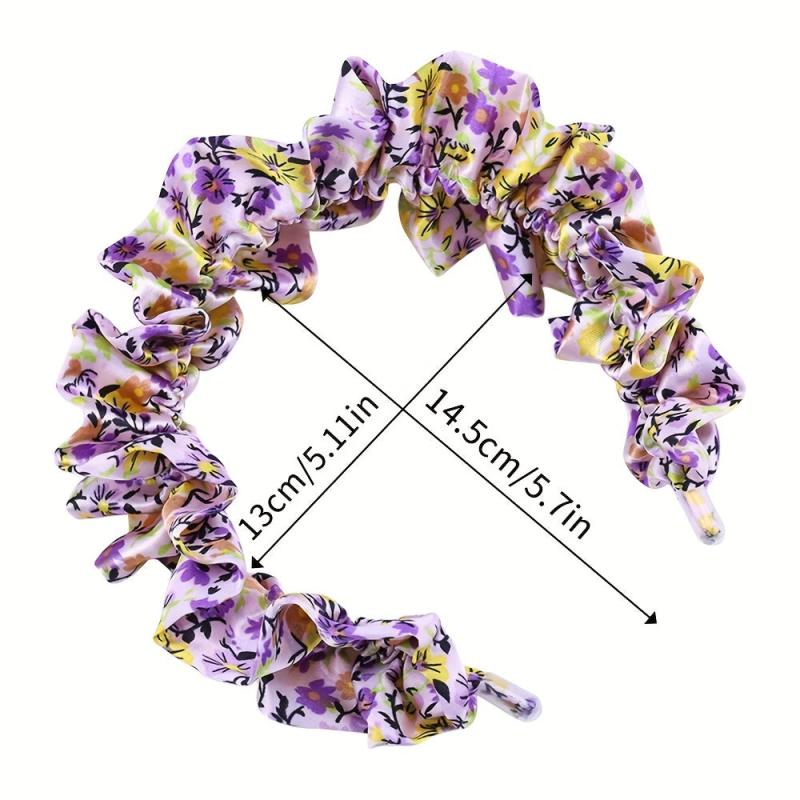 Retro Floral Headband Ruched Style Hair Band Women Girls Accessories