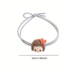 Cartoon Girl Hair Tie Hair Rope High Elasticity No Damage To Hair For Girls