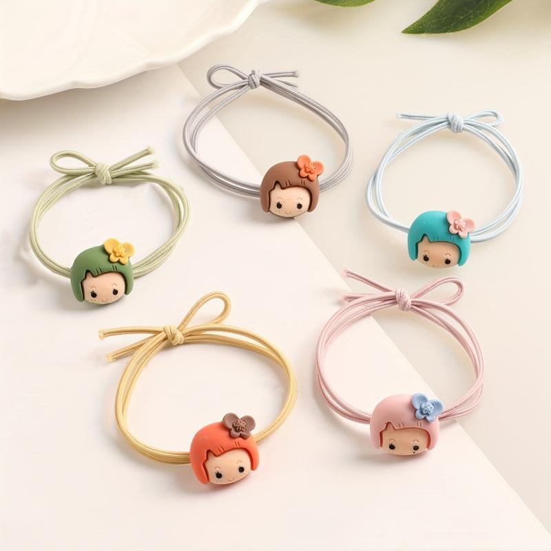 Cartoon Girl Hair Tie Hair Rope High Elasticity No Damage To Hair For Girls