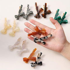 2pcs Gradient Bow Hair Clips for Women Girls