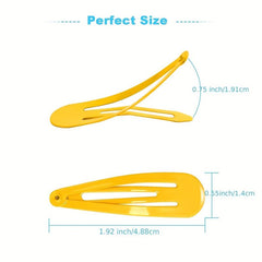 120pcs Colored Metal Snap Hairpins Non Slip Hair Clips Y2K Hair Accessories